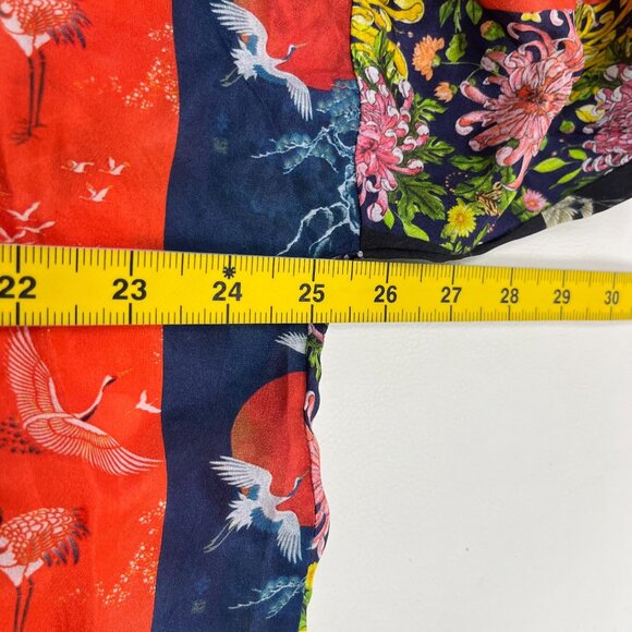 NWOT Johnny Was SPLENDID SELINE Silk Floral BUTTON DOWN Shirt Blouse Size S - Picture 12 of 14